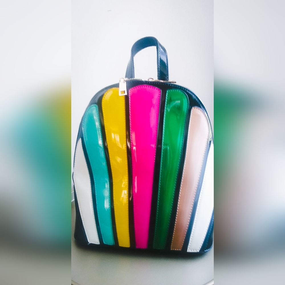 Colorblock Striped Mini Backpack | Bold Fashion Statement Bag